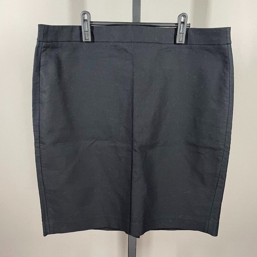 NEW J Crew Skirt Womens 14 black pencil straight preppy classic corp